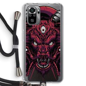 CaseCompany Hell Hound and Serpents: Xiaomi Redmi Note 10S Transparant Hoesje met koord