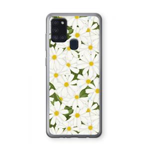 CaseCompany Summer Daisies: Samsung Galaxy A21s Transparant Hoesje
