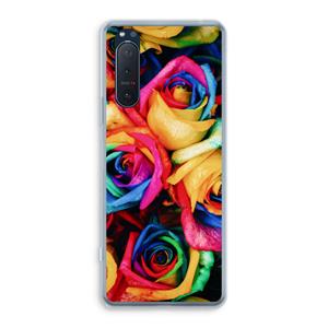 CaseCompany Neon bloemen: Sony Xperia 5 II Transparant Hoesje