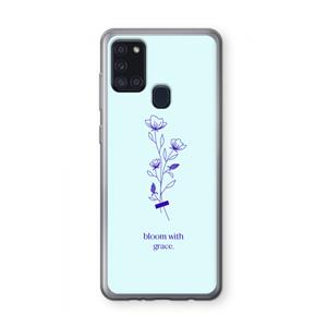 CaseCompany Bloom with grace: Samsung Galaxy A21s Transparant Hoesje