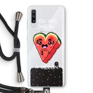 CaseCompany One In A Melon: Samsung Galaxy A70 Transparant Hoesje met koord