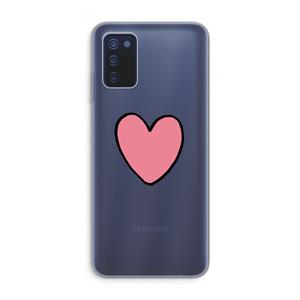 CaseCompany Hartje: Samsung Galaxy A03s Transparant Hoesje