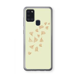 CaseCompany Falling Leaves: Samsung Galaxy A21s Transparant Hoesje