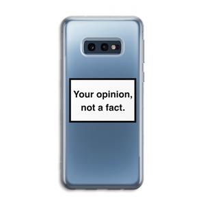 CaseCompany Your opinion: Samsung Galaxy S10e Transparant Hoesje