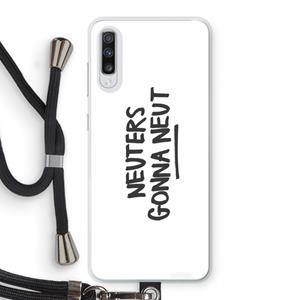 CaseCompany Neuters: Samsung Galaxy A70 Transparant Hoesje met koord