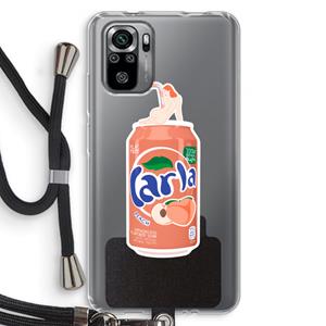 CaseCompany S(peach)less: Xiaomi Redmi Note 10S Transparant Hoesje met koord