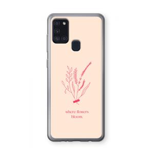 CaseCompany Where flowers bloom: Samsung Galaxy A21s Transparant Hoesje