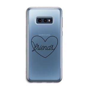 CaseCompany Friends heart black: Samsung Galaxy S10e Transparant Hoesje