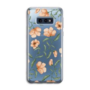 CaseCompany Peachy flowers: Samsung Galaxy S10e Transparant Hoesje
