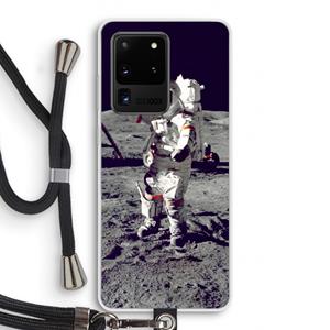 CaseCompany Spaceman: Samsung Galaxy S20 Ultra Transparant Hoesje met koord