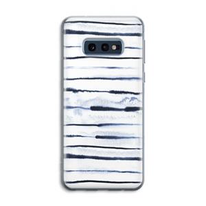 CaseCompany Ink Stripes: Samsung Galaxy S10e Transparant Hoesje