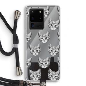 CaseCompany Kitten: Samsung Galaxy S20 Ultra Transparant Hoesje met koord