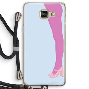 CaseCompany Pink panty: Samsung Galaxy A5 (2016) Transparant Hoesje met koord