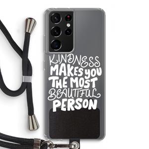 CaseCompany The prettiest: Samsung Galaxy S21 Ultra Transparant Hoesje met koord