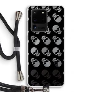 CaseCompany Musketon Skulls: Samsung Galaxy S20 Ultra Transparant Hoesje met koord