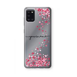 CaseCompany Hartjes en kusjes: Samsung Galaxy A31 Transparant Hoesje