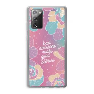 CaseCompany Good stories: Samsung Galaxy Note 20 / Note 20 5G Transparant Hoesje