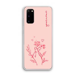 CaseCompany Giving Flowers: Samsung Galaxy S20 Transparant Hoesje