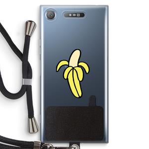 CaseCompany Banana: Sony Xperia XZ1 Transparant Hoesje met koord