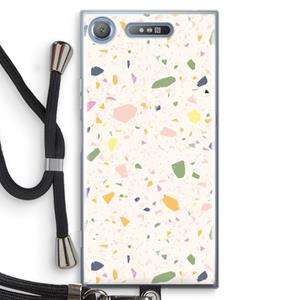 CaseCompany Terrazzo N°21: Sony Xperia XZ1 Transparant Hoesje met koord