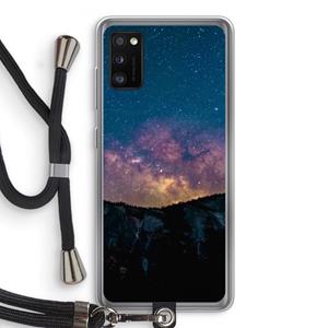 CaseCompany Travel to space: Samsung Galaxy A41 Transparant Hoesje met koord