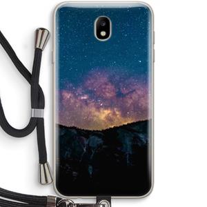 CaseCompany Travel to space: Samsung Galaxy J7 (2017) Transparant Hoesje met koord