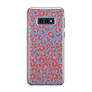 CaseCompany Leopard blue: Samsung Galaxy S10e Transparant Hoesje