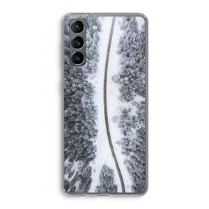 CaseCompany Snøfall: Samsung Galaxy S21 Transparant Hoesje