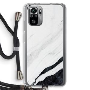 CaseCompany Elegante marmer: Xiaomi Redmi Note 10S Transparant Hoesje met koord