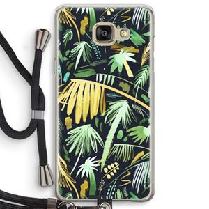 CaseCompany Tropical Palms Dark: Samsung Galaxy A5 (2016) Transparant Hoesje met koord