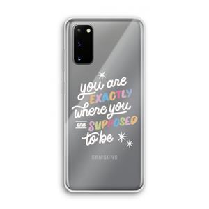 CaseCompany Right Place: Samsung Galaxy S20 Transparant Hoesje
