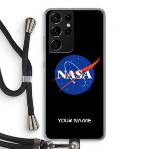 CaseCompany NASA: Samsung Galaxy S21 Ultra Transparant Hoesje met koord
