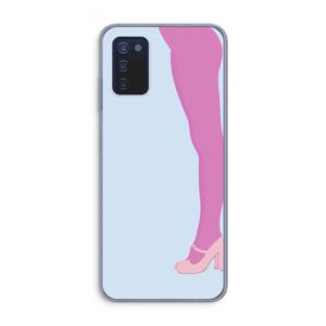 CaseCompany Pink panty: Samsung Galaxy A03s Transparant Hoesje