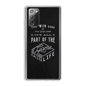 CaseCompany Life: Samsung Galaxy Note 20 / Note 20 5G Transparant Hoesje
