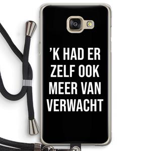 CaseCompany Meer verwacht - Zwart: Samsung Galaxy A5 (2016) Transparant Hoesje met koord
