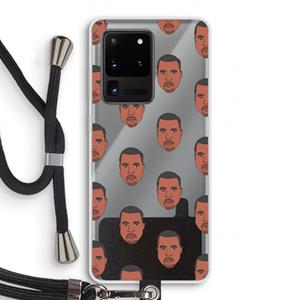 CaseCompany Kanye Call Me℃: Samsung Galaxy S20 Ultra Transparant Hoesje met koord