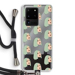 CaseCompany King Kylie: Samsung Galaxy S20 Ultra Transparant Hoesje met koord