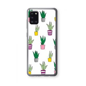 CaseCompany Sanseveria: Samsung Galaxy A31 Transparant Hoesje