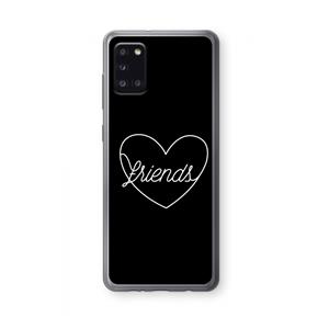 CaseCompany Friends heart black: Samsung Galaxy A31 Transparant Hoesje