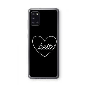 CaseCompany Best heart black: Samsung Galaxy A31 Transparant Hoesje