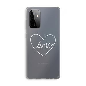 CaseCompany Best heart pastel: Samsung Galaxy A72 Transparant Hoesje