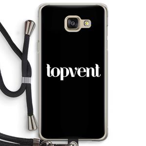 CaseCompany Topvent Zwart: Samsung Galaxy A5 (2016) Transparant Hoesje met koord