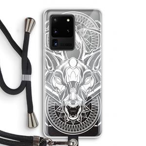 CaseCompany Oh Deer: Samsung Galaxy S20 Ultra Transparant Hoesje met koord