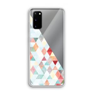 CaseCompany Gekleurde driehoekjes pastel: Samsung Galaxy S20 Transparant Hoesje