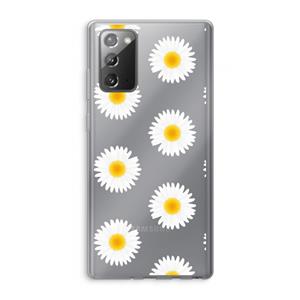 CaseCompany Margrietjes: Samsung Galaxy Note 20 / Note 20 5G Transparant Hoesje