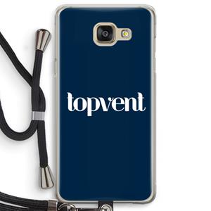 CaseCompany Topvent Navy: Samsung Galaxy A5 (2016) Transparant Hoesje met koord