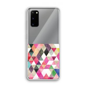CaseCompany Gekleurde driehoekjes: Samsung Galaxy S20 Transparant Hoesje