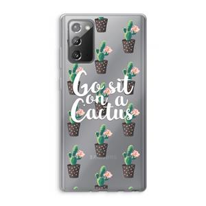 CaseCompany Cactus quote: Samsung Galaxy Note 20 / Note 20 5G Transparant Hoesje