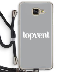 CaseCompany Topvent Grijs Wit: Samsung Galaxy A5 (2016) Transparant Hoesje met koord