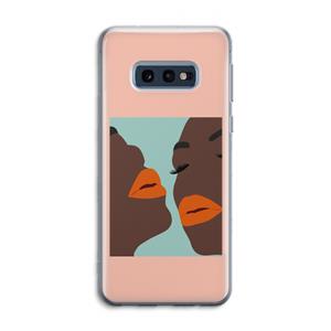 CaseCompany Orange lips: Samsung Galaxy S10e Transparant Hoesje